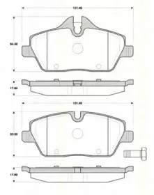 Комплект тормозных колодок, дисковый тормоз TRISCAN купить