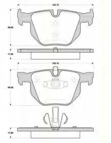 Комплект тормозных колодок, дисковый тормоз TRISCAN купить