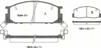 Комплект тормозных колодок, дисковый тормоз TRISCAN купить
