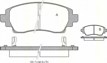 Комплект тормозных колодок, дисковый тормоз TRISCAN купить