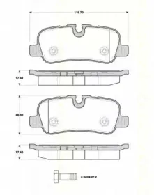 Комплект тормозных колодок, дисковый тормоз TRISCAN купить