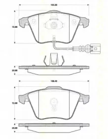Комплект тормозных колодок, дисковый тормоз TRISCAN купить