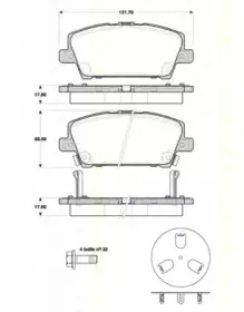 Комплект тормозных колодок, дисковый тормоз TRISCAN купить