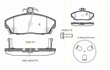 Комплект тормозных колодок, дисковый тормоз TRISCAN купить