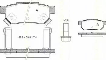 Комплект тормозных колодок, дисковый тормоз TRISCAN купить