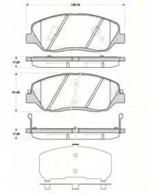 Комплект тормозных колодок, дисковый тормоз TRISCAN купить