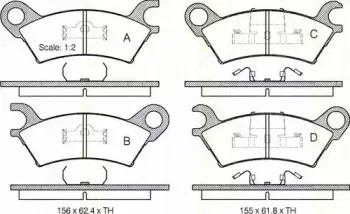 Комплект тормозных колодок, дисковый тормоз TRISCAN купить