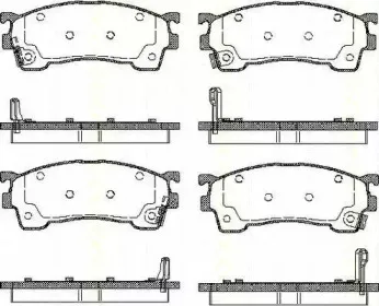 Комплект тормозных колодок, дисковый тормоз TRISCAN купить