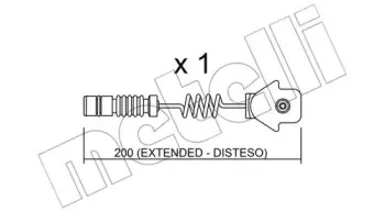 Сигнализатор, износ тормозных колодок METELLI купить