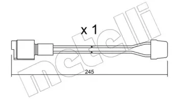 Сигнализатор, износ тормозных колодок METELLI купить