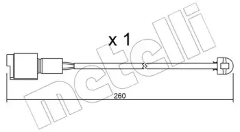 Сигнализатор, износ тормозных колодок METELLI купить