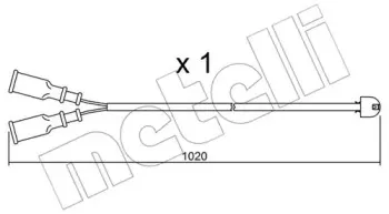 Сигнализатор, износ тормозных колодок METELLI купить