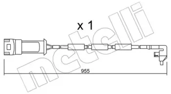 Сигнализатор, износ тормозных колодок METELLI купить