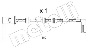 Сигнализатор, износ тормозных колодок METELLI купить