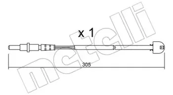 Сигнализатор, износ тормозных колодок METELLI купить