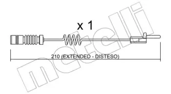 Сигнализатор, износ тормозных колодок METELLI купить