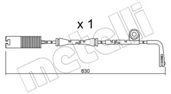 Сигнализатор, износ тормозных колодок METELLI купить