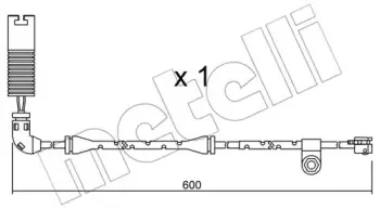 Сигнализатор, износ тормозных колодок METELLI купить