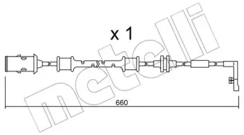 Сигнализатор, износ тормозных колодок METELLI купить