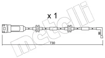 Сигнализатор, износ тормозных колодок METELLI купить