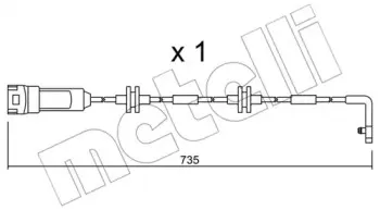 Сигнализатор, износ тормозных колодок METELLI купить