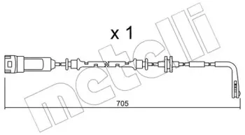 Сигнализатор, износ тормозных колодок METELLI купить