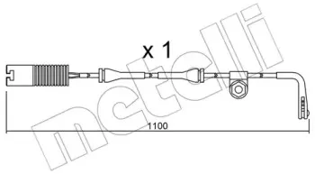Сигнализатор, износ тормозных колодок METELLI купить