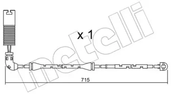 Сигнализатор, износ тормозных колодок METELLI купить