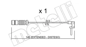 Сигнализатор, износ тормозных колодок METELLI купить