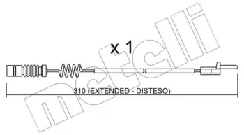 Сигнализатор, износ тормозных колодок METELLI купить