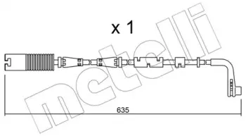 Сигнализатор, износ тормозных колодок METELLI купить