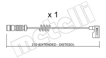Сигнализатор, износ тормозных колодок METELLI купить