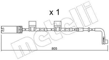 Сигнализатор, износ тормозных колодок METELLI купить