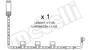 Сигнализатор, износ тормозных колодок METELLI купить
