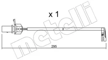 Сигнализатор, износ тормозных колодок METELLI купить