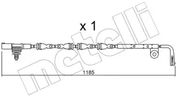 Сигнализатор, износ тормозных колодок METELLI купить