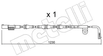 Сигнализатор, износ тормозных колодок METELLI купить