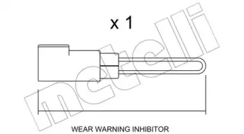 Сигнализатор, износ тормозных колодок METELLI купить