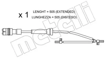 Сигнализатор, износ тормозных колодок METELLI купить