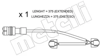 Сигнализатор, износ тормозных колодок METELLI купить