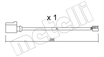Сигнализатор, износ тормозных колодок METELLI купить