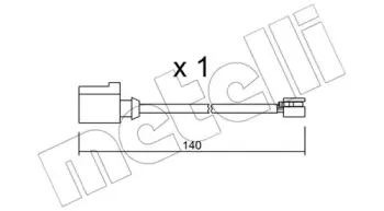 Сигнализатор, износ тормозных колодок METELLI купить