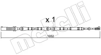 Сигнализатор, износ тормозных колодок METELLI купить
