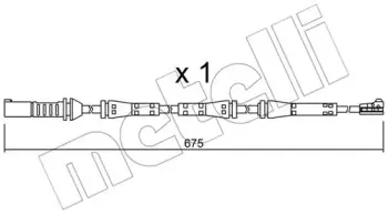 Сигнализатор, износ тормозных колодок METELLI купить