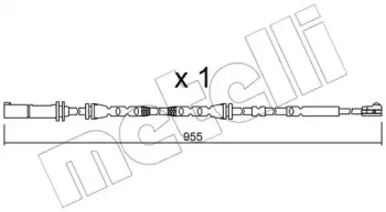 Сигнализатор, износ тормозных колодок METELLI купить