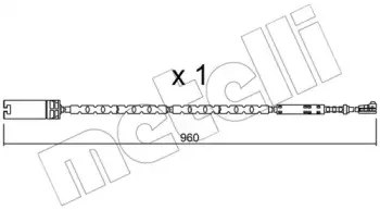 Сигнализатор, износ тормозных колодок METELLI купить