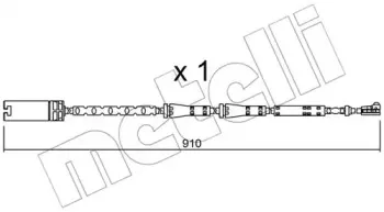 Сигнализатор, износ тормозных колодок METELLI купить