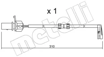 Сигнализатор, износ тормозных колодок METELLI купить