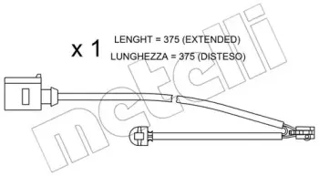Сигнализатор, износ тормозных колодок METELLI купить