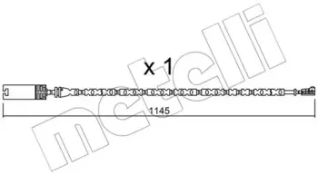 Сигнализатор, износ тормозных колодок METELLI купить